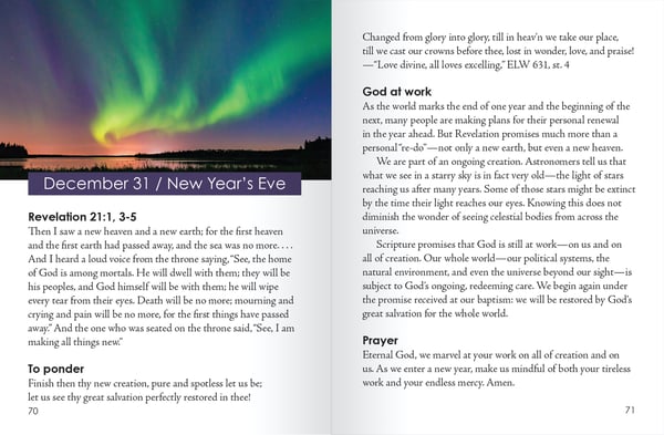 Interior spread of Our Hope and Expectation
